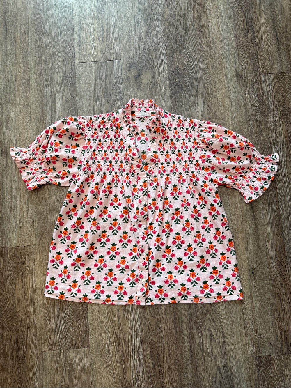 THML Floral Short Sleeve Button Up